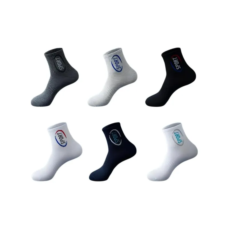 Lanza Mid Calf Socks Unisex 6 Pack-15