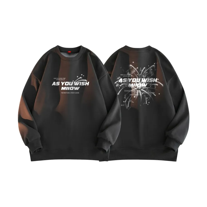 MIIOW Trend Party Series Sweatshirt Unisex Black-14