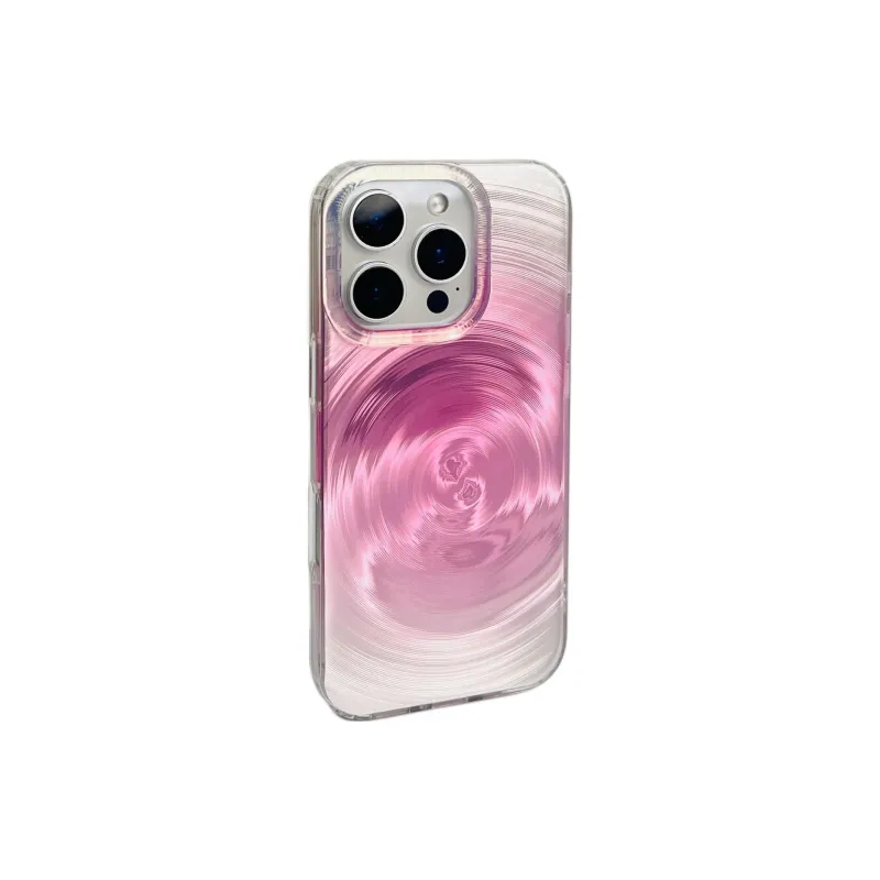 Sopi Acrylic Material Gradient Blended Swirl Phone Cases Compatible With IPhone 16/15 Pro Max/Apple 13/14 Pro/Max-1