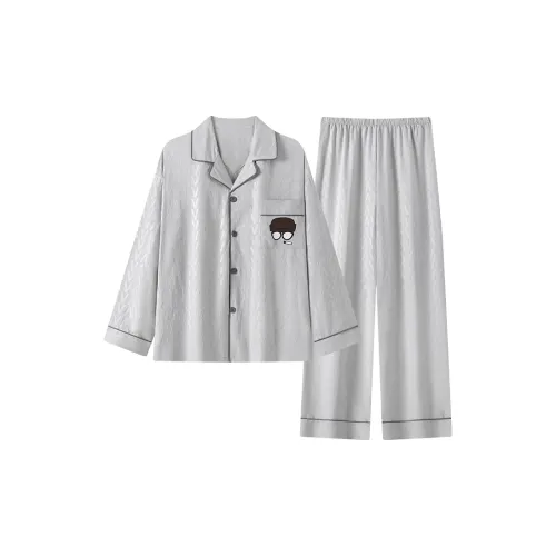 Gongdie Pajama Set Men's Light Gray