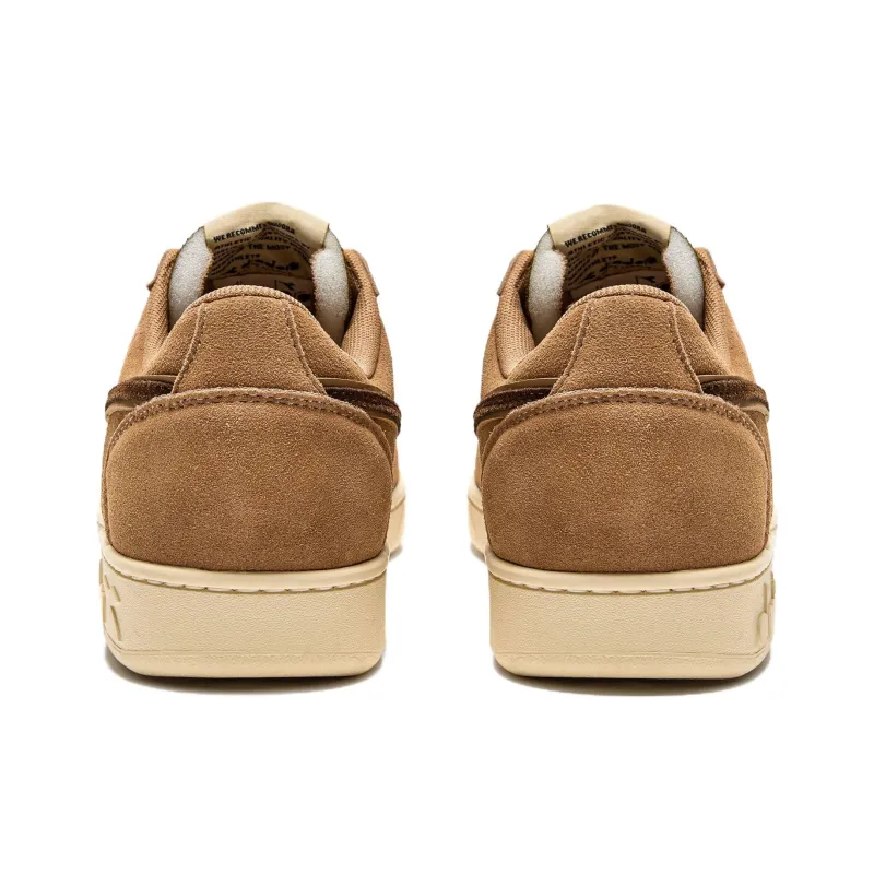 Diadora Magic Basket Anti Slip Wear Resistant Low Top Skateboard Shoes Unisex Brown-4