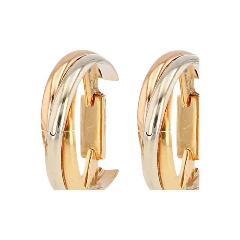 Cartier 2010s Pre owned 18kt Gold Trinity Cufflinks-2