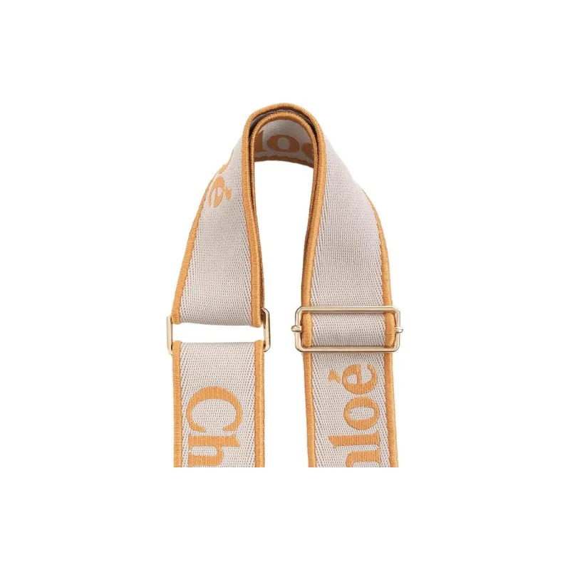 Chloe Canvas Blended With Polyester Bag Straps Women's Honey Gold-3