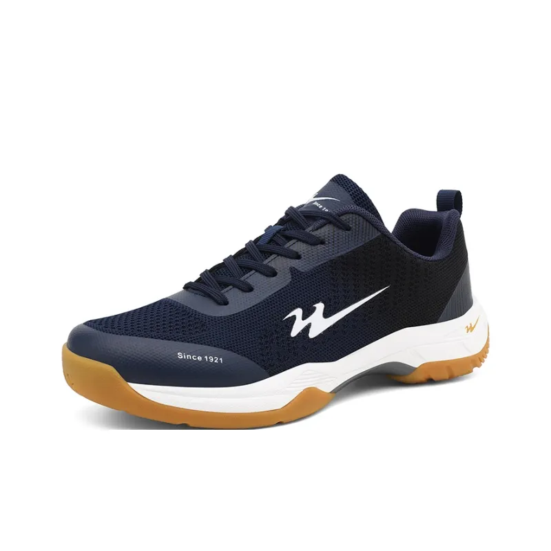 Binary Shock Absorbers With Slip Resistant And Abrasion Resistant Properties Low Top Badminton Shoes Unisex Dark Blue-1