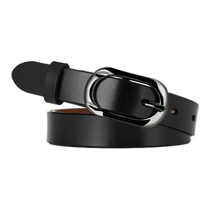 JW Cow Split Leather Belts Women's Width 2.3CM-1