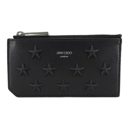 Jimmy Choo Cow Leather Card Holder Unisex Black