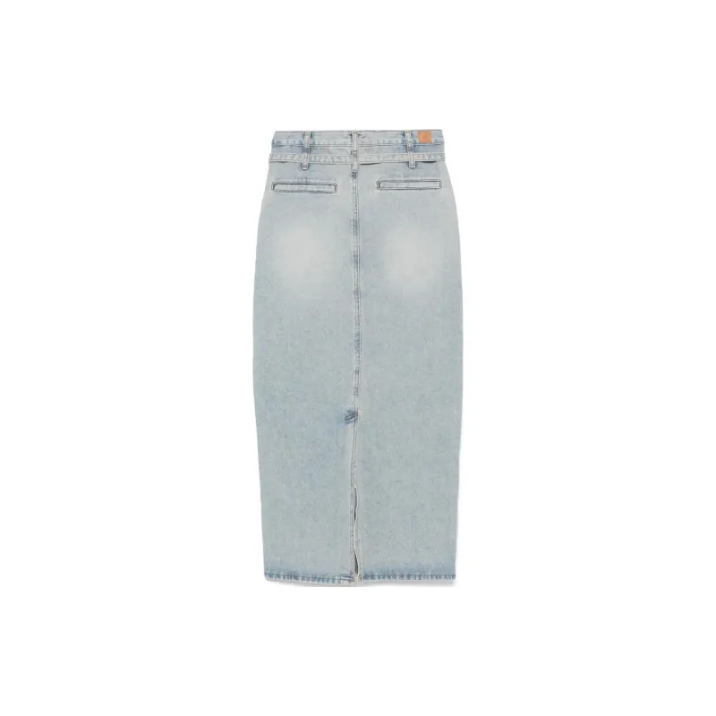 LOW CLASSIC Belted Denim Maxi Skirt-1