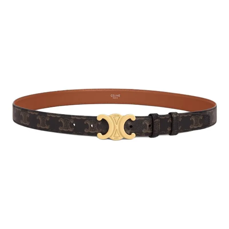 CELINE Medium Triomphe Belt In Triomphe Canvas-0