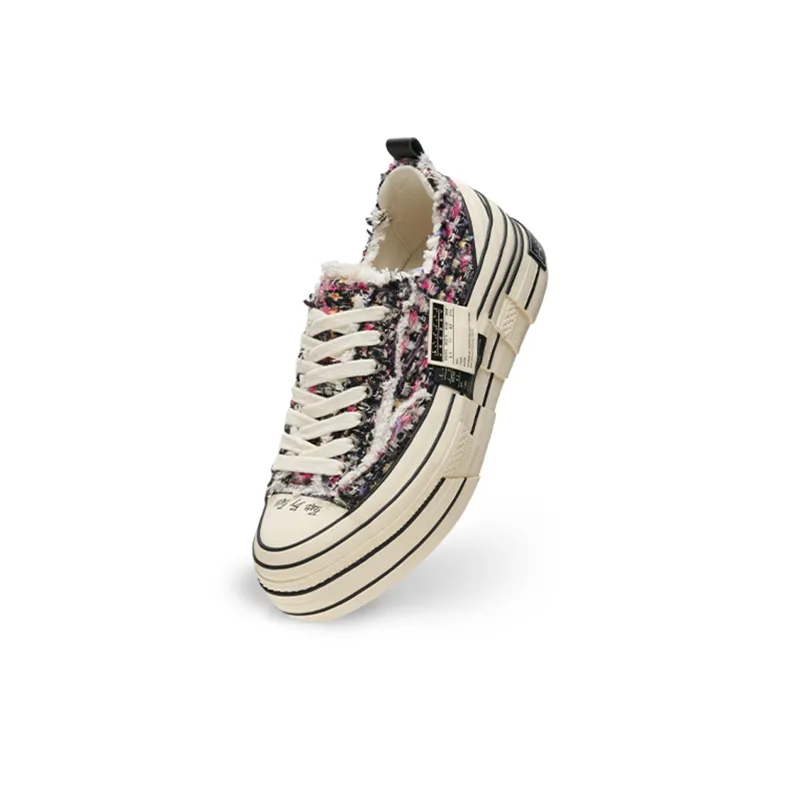 VESSEL Double Side Label Low Top Height Increasing Coverage Low Top Unisex Black Red-2