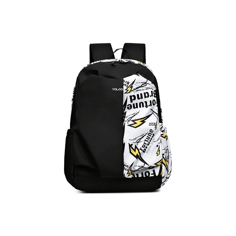 Yalu Polyester Backpack Laptop Backpack Regular Unisex White/Red/Green/Blue-0