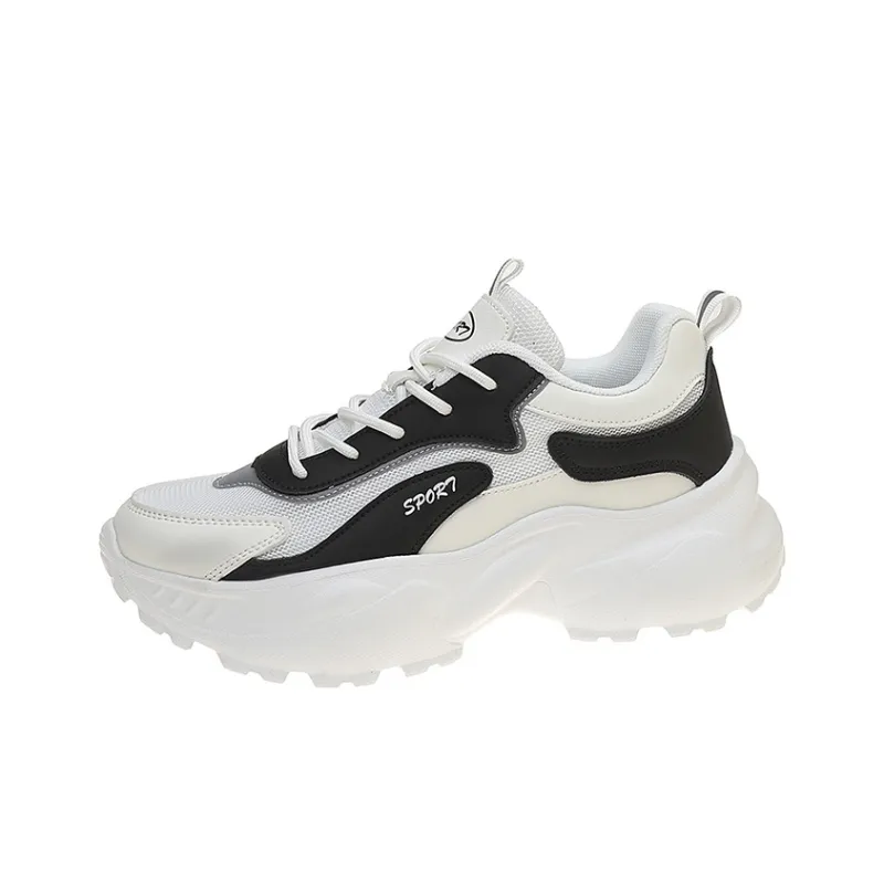 AMICNIEGD Anti-Slip And Wear-Resistant Breathable Low-Top Chunky Sneakers Women's-0