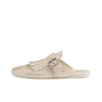 PRADA Rubber Sole Wrap toe Slippers Women's White