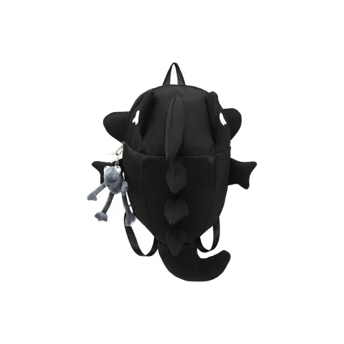 URBAN FOREST Nylon Backpack Unisex Black/White/Gray