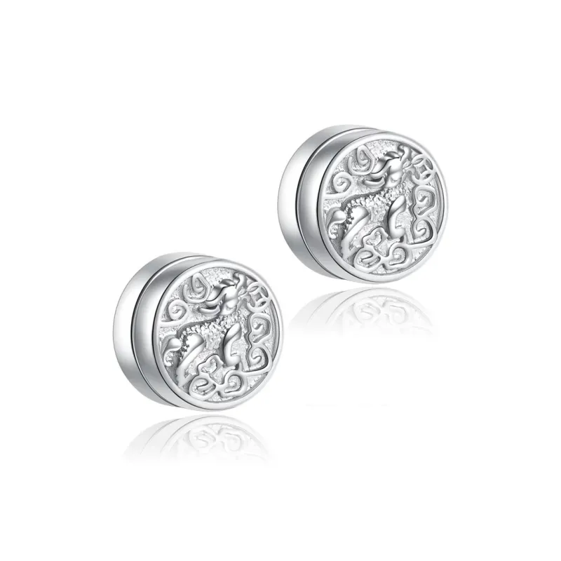 GUDUD Alloy Clip On Earrings Men's-6