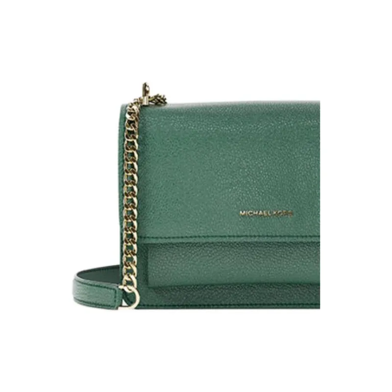 MICHAEL KORS Litchi Grain Leather Crossbody Bag, Shoulder Bag Regular Women's Dark Green-3