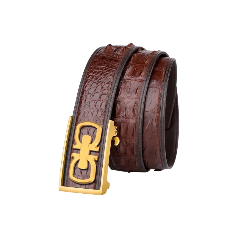 CATELLES Patchwork Free Crocodile Leather Leather Belts Men's 3.8cm-7