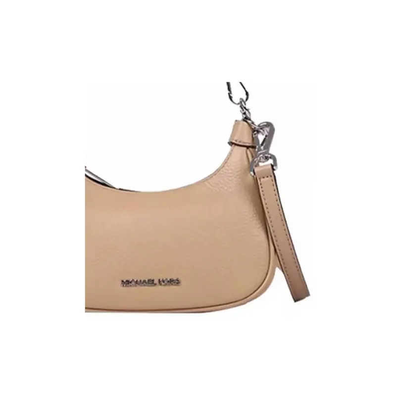MICHAEL KORS Cow Leather Crescent Bag, Shoulder Bag, Crossbody Bag Trumpets Women's Camel-4