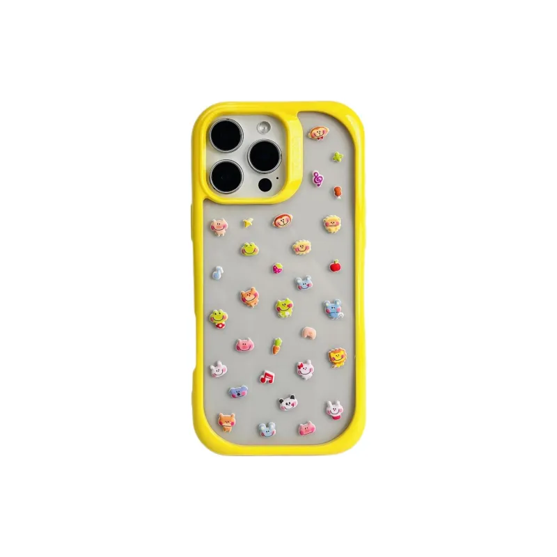 Sopi TPU Material Penguin Kitten DIY Sticker Phone Cases Compatible With IPhone 16/15 Pro Max/Apple 13/14 Pro/Max-16