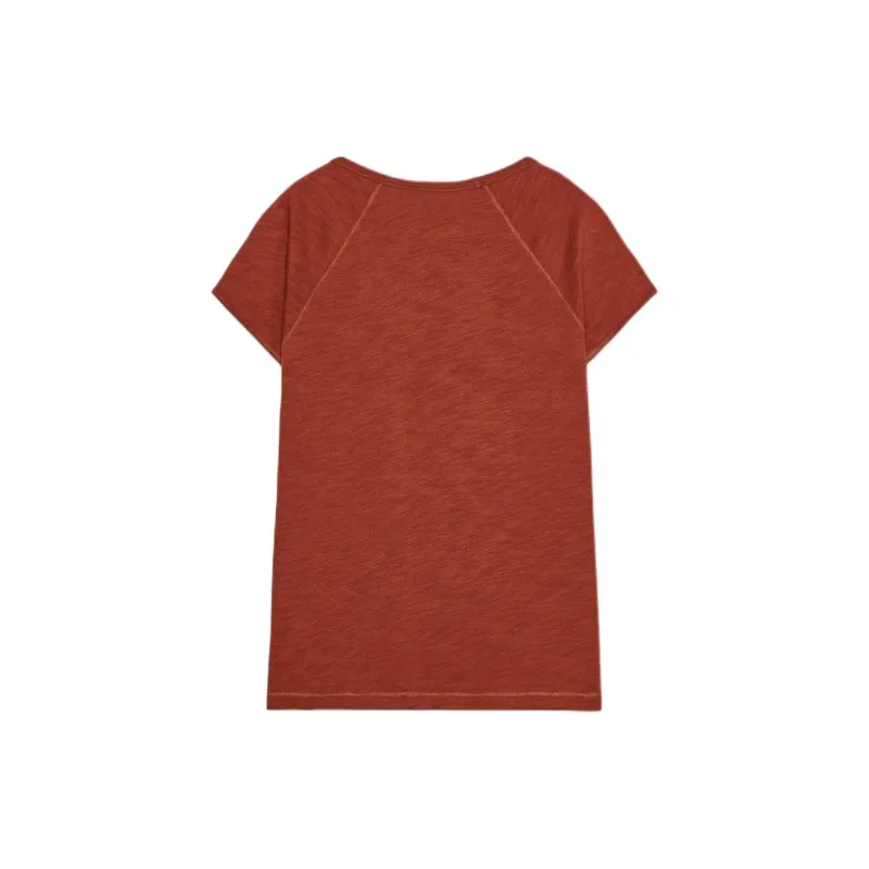 ZARA Raglan Sleeve T Shirt Women's Brick Red-1