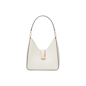 Kate Spade Leather Hobo Bag Shoulder Bag Crossbody Bag Handbag Women's Cream White