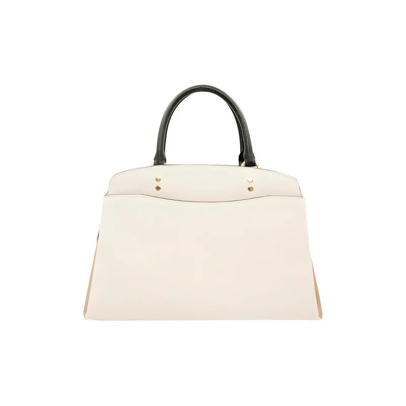 COACH Canvas Leather Shoulder Bags Handbags Large Size Women's Ecru Khaki Multicolor-2