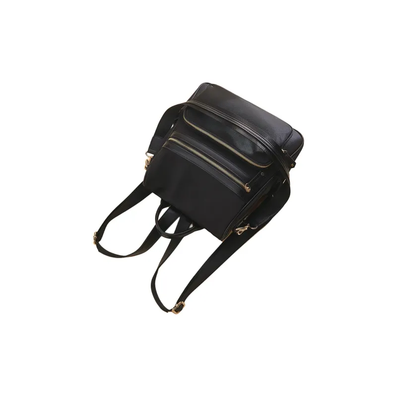 Old Man's Head Fabric Backpack Regular Women's Black-4