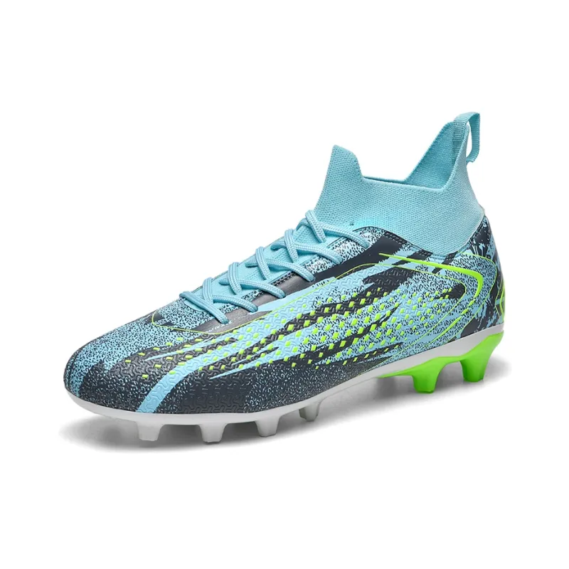 QIUTEXIONG FG Rubber Long Studs TF Rubber Broken Studs Cushioning Impact Resistant Soccer Shoes Unisex-37