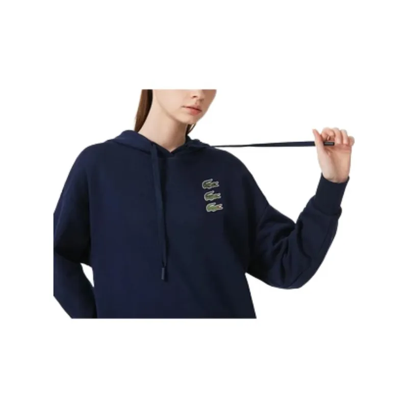 LACOSTE Long Sleeved Dress Women's Marine Blue-4