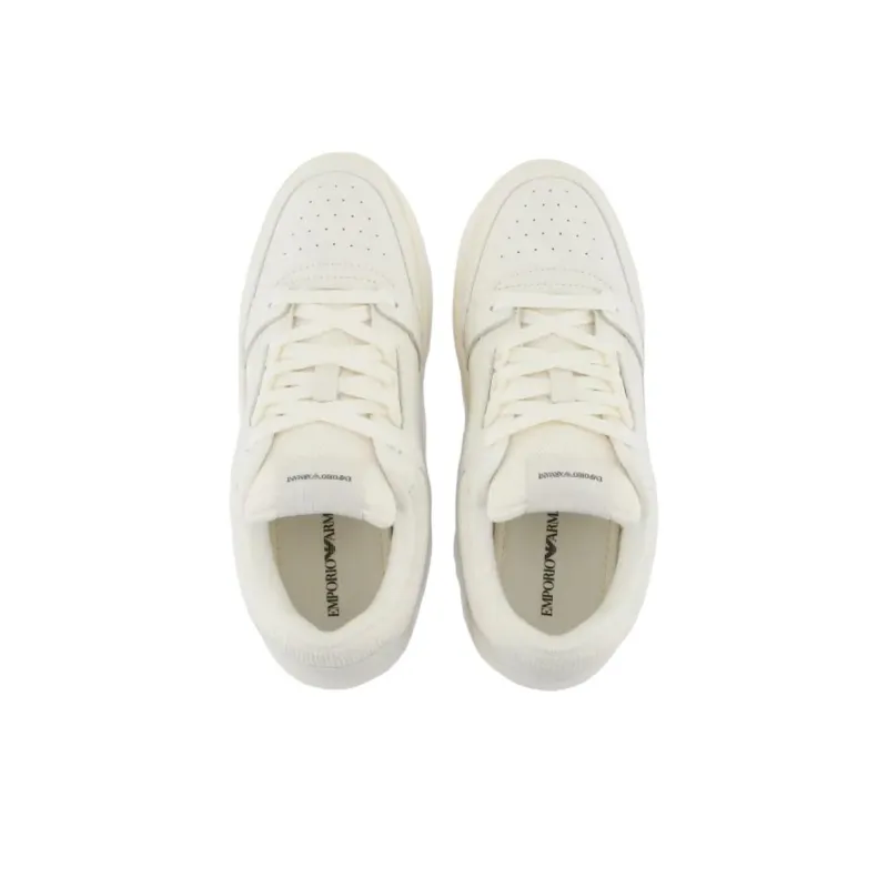 EMPORIO ARMANI Low Top Skateboard Shoes Women's White-3