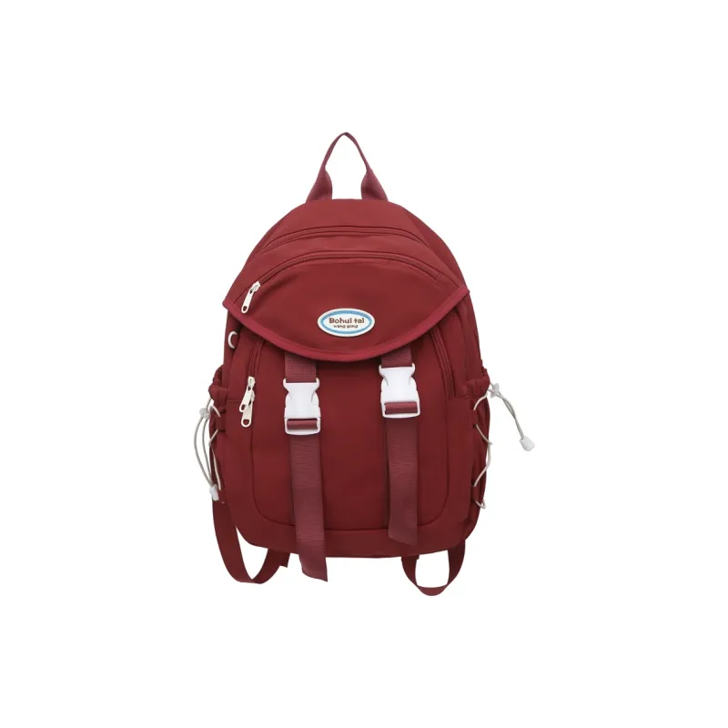 Yalu Nylon Backpack Regular Unisex Black/White/Blue/Red-12