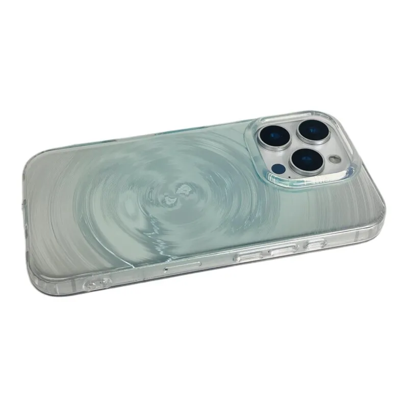 Sopi Acrylic Material Gradient Blended Swirl Phone Cases Compatible With IPhone 16/15 Pro Max/Apple 13/14 Pro/Max-11