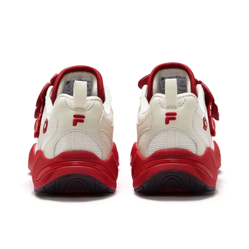 FILA FUSION EVA SLIM Waterdrop Shoes Cherry Color Scheme Cushioning Low Top Casual Shoes Women's White Red-4