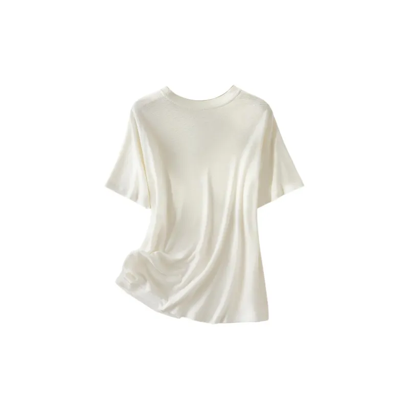 IHIMI T Shirt Women's Plain White-2