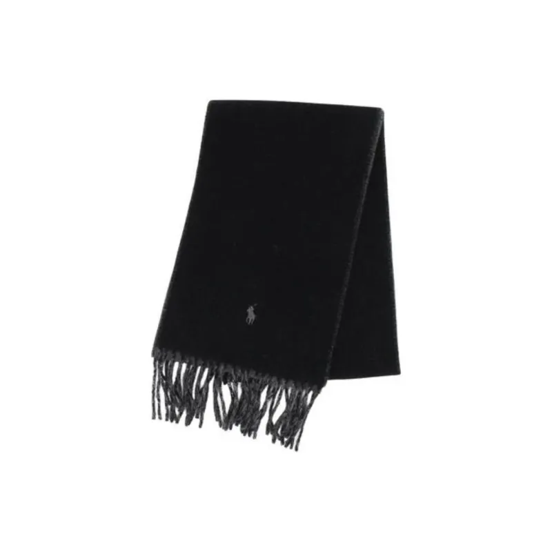 Polo Ralph Lauren Wool Nylon Wool Blend Knit Scarves Men's Black-2