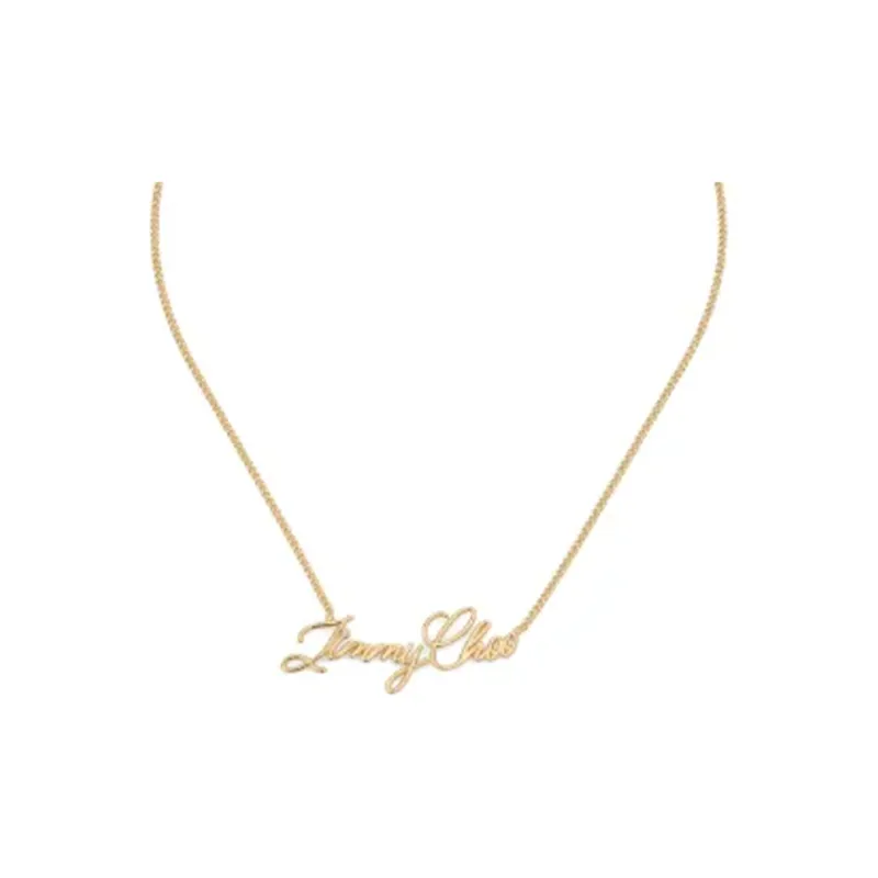 Jimmy Choo Logo Script Necklace-0