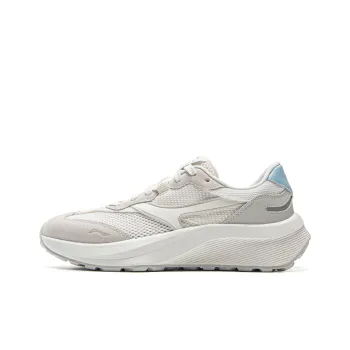 LiNing Zhengrong M500 Wear Resistant Breathable Slip Resistant Low Top Casual Shoes Women's White Gray
