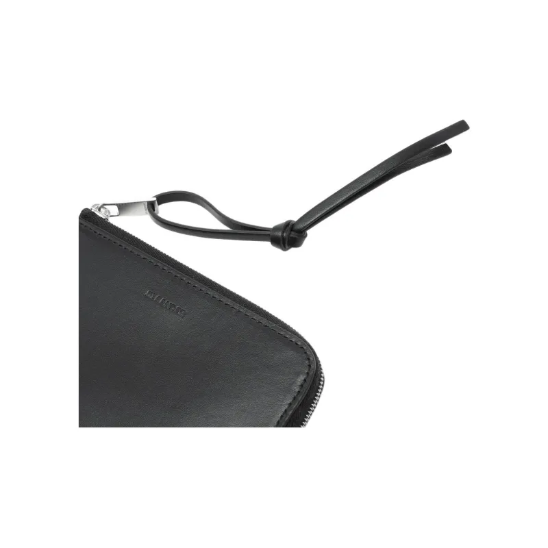 JIL SANDER Calfskin Card Holder Men's Black-4