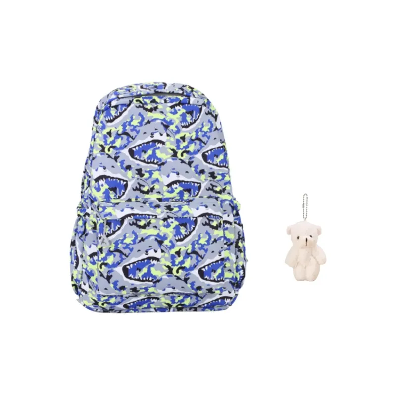MOK Nylon Backpack Unisex Black/Violet/Light Blue/Sky Blue/Royal Blue-18
