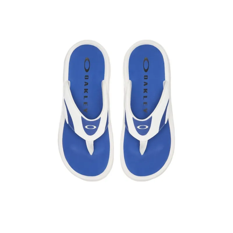 Oakley Quiet Flip Flops Unisex White Blue-4