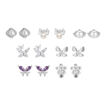 NAME.S S999 Fine Silver Stud Earrings Women's