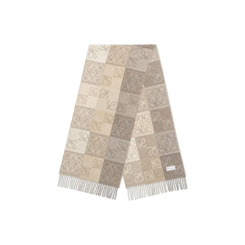 LOEWE Wool, Cashmere Knit Scarves Women's Beige-2
