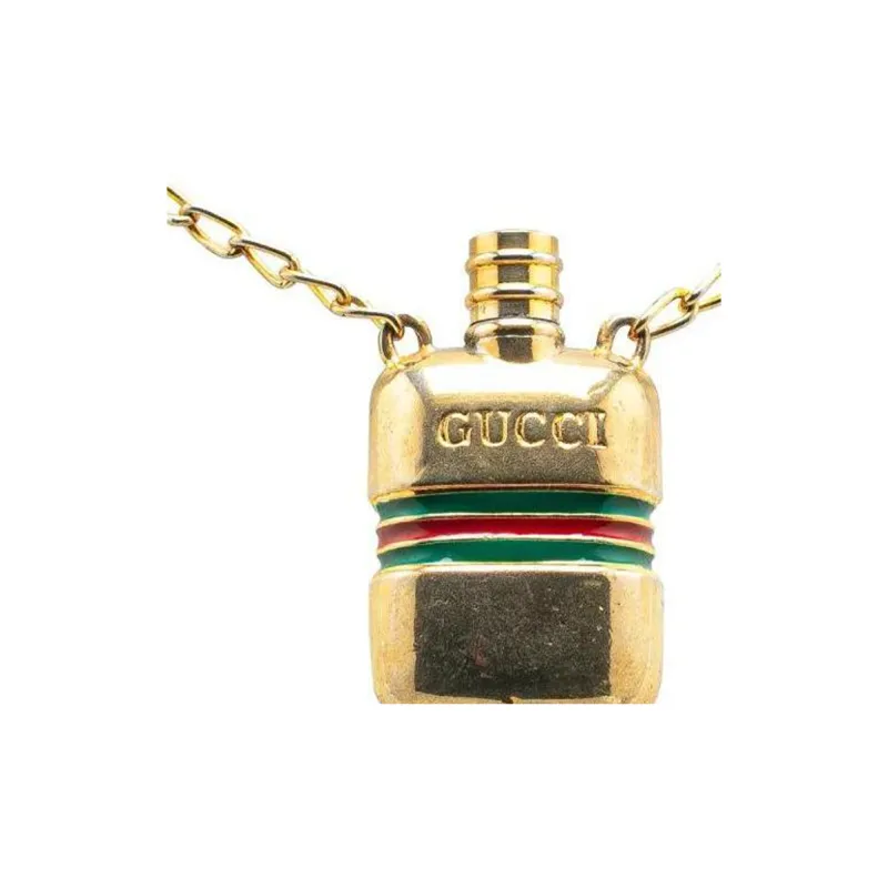GUCCI 2000 2024 Plated Perfume Bottle Pendant Necklace Costume Necklace-2