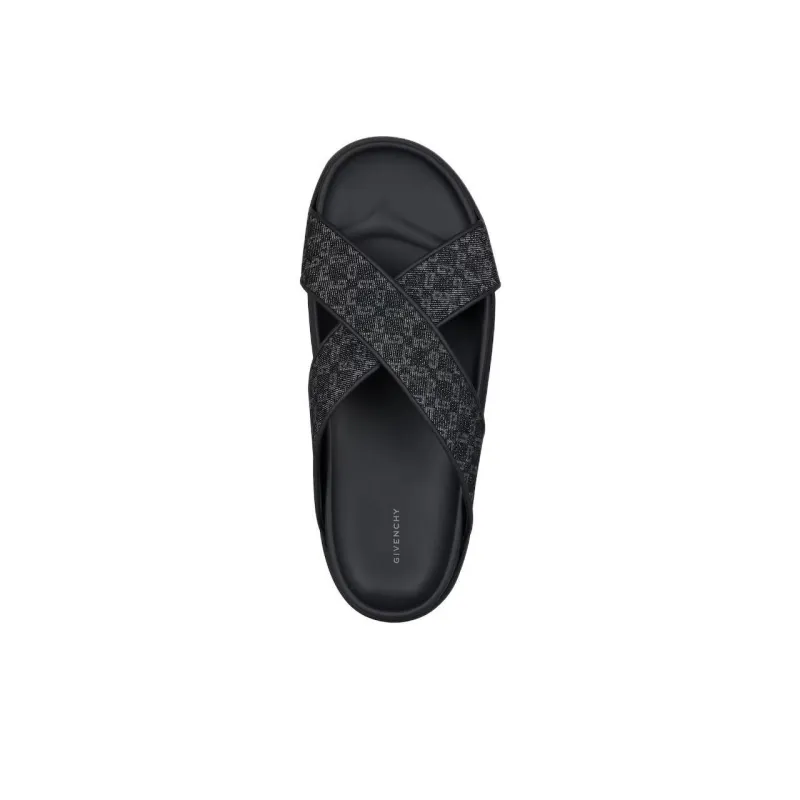 Givenchy G Plage Slide Slippers Men's Black-3