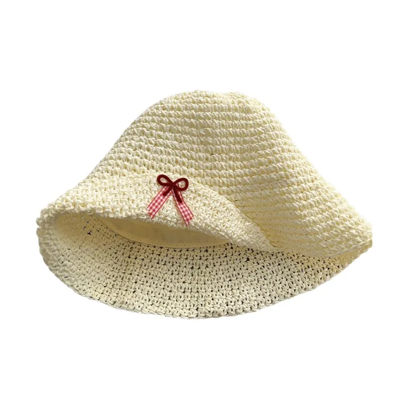 MITHAOL KUSC Straw Woven Bucket Hats Women's-4