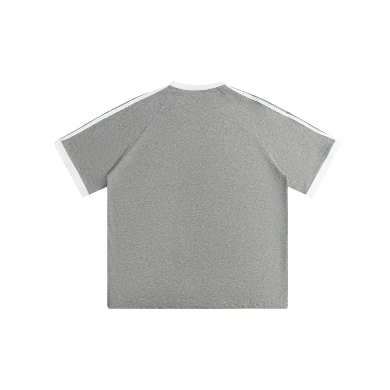 REDU T-Shirt Unisex White & Black Stripes-3