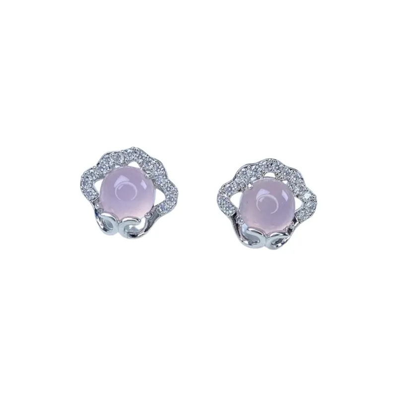 JUNWEN Chalcedony Stud Earrings Women's-0