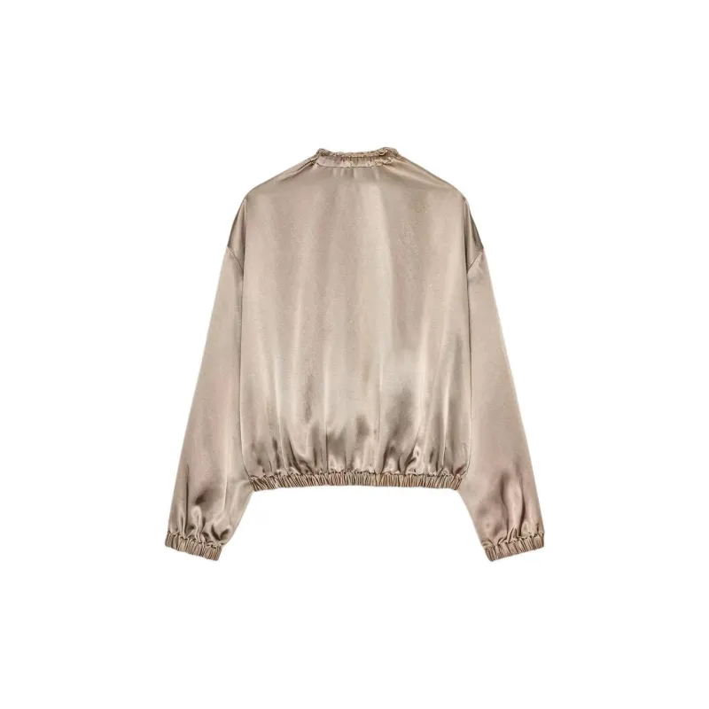 ZARA Jackets Coats Women's Brown/Dark Taupe-1