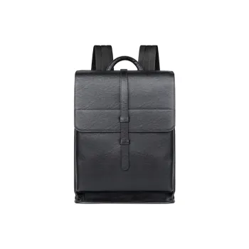LARTIGENT Cow Leather Backpack Men's Black