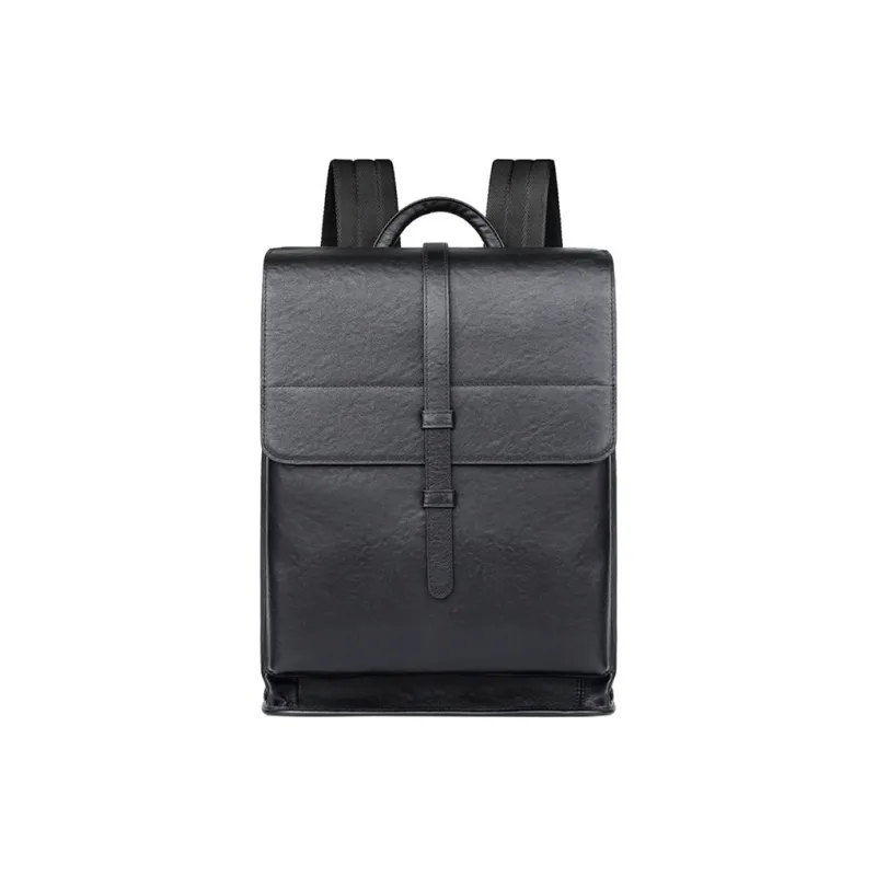 LARTIGENT Cow Leather Backpack Men's Black-0