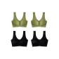 4-Pack Avocado Green (2)+Black (2)
